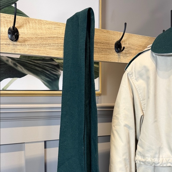 70s Vintage Norbert Nel Trench Coat Khaki Beige with Green Size 10 - Picture 8 of 16